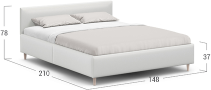 Кровать двуспальная MOON FAMILY 1250 140х200